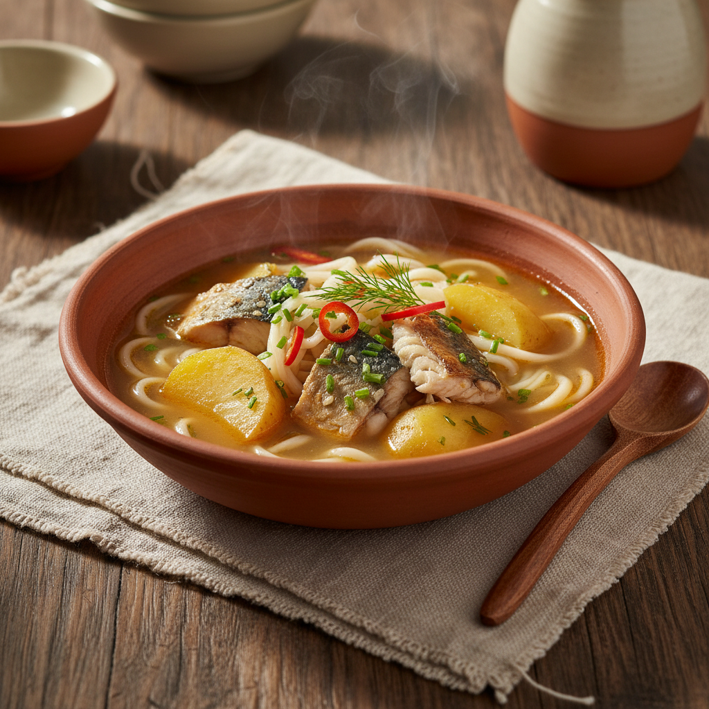 Ảnh món Canh cá Bretagne dọn hai lượt