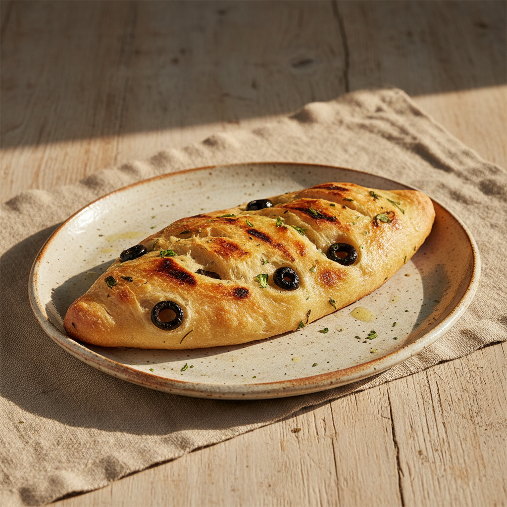 Ảnh món Bánh mì dẹt ô liu Fougasse