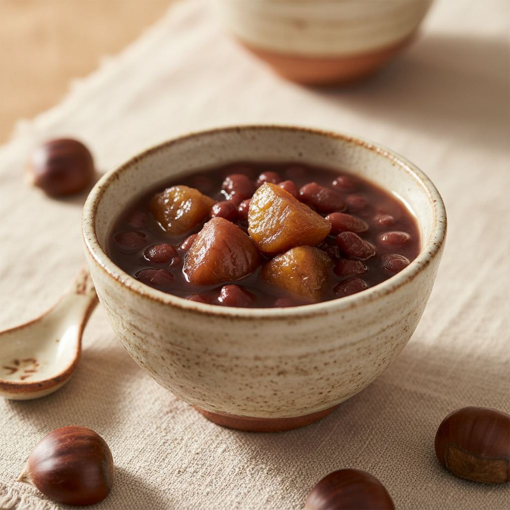 Ảnh món Chè đậu đỏ hạt dẻ Ogura shiruko