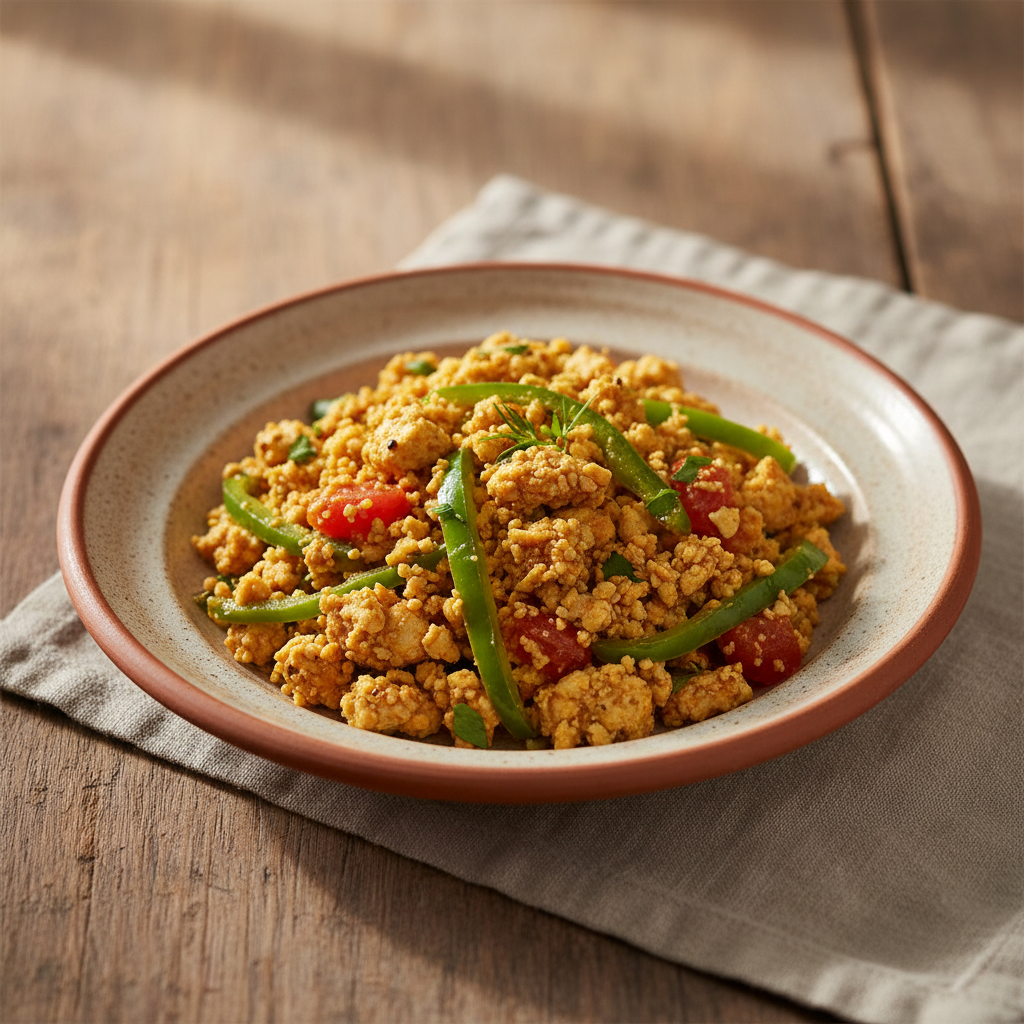 Ảnh món Paneer xé vụn xào Bhurji
