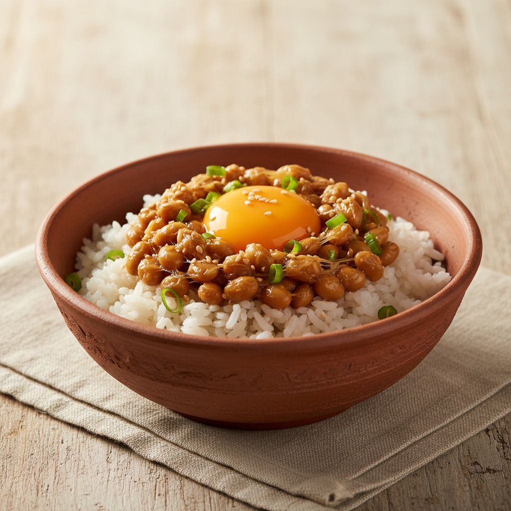 Ảnh món Đậu nành lên men trộn cơm Natto