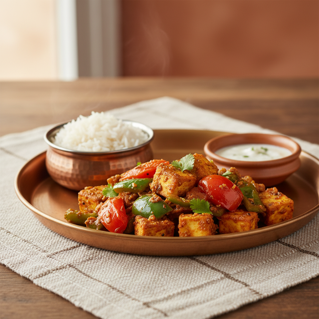 Ảnh món Paneer xào ớt chuông khô Jalfrezi