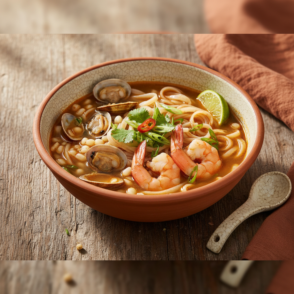 Ảnh món Canh ngô hominy hải sản Pozole