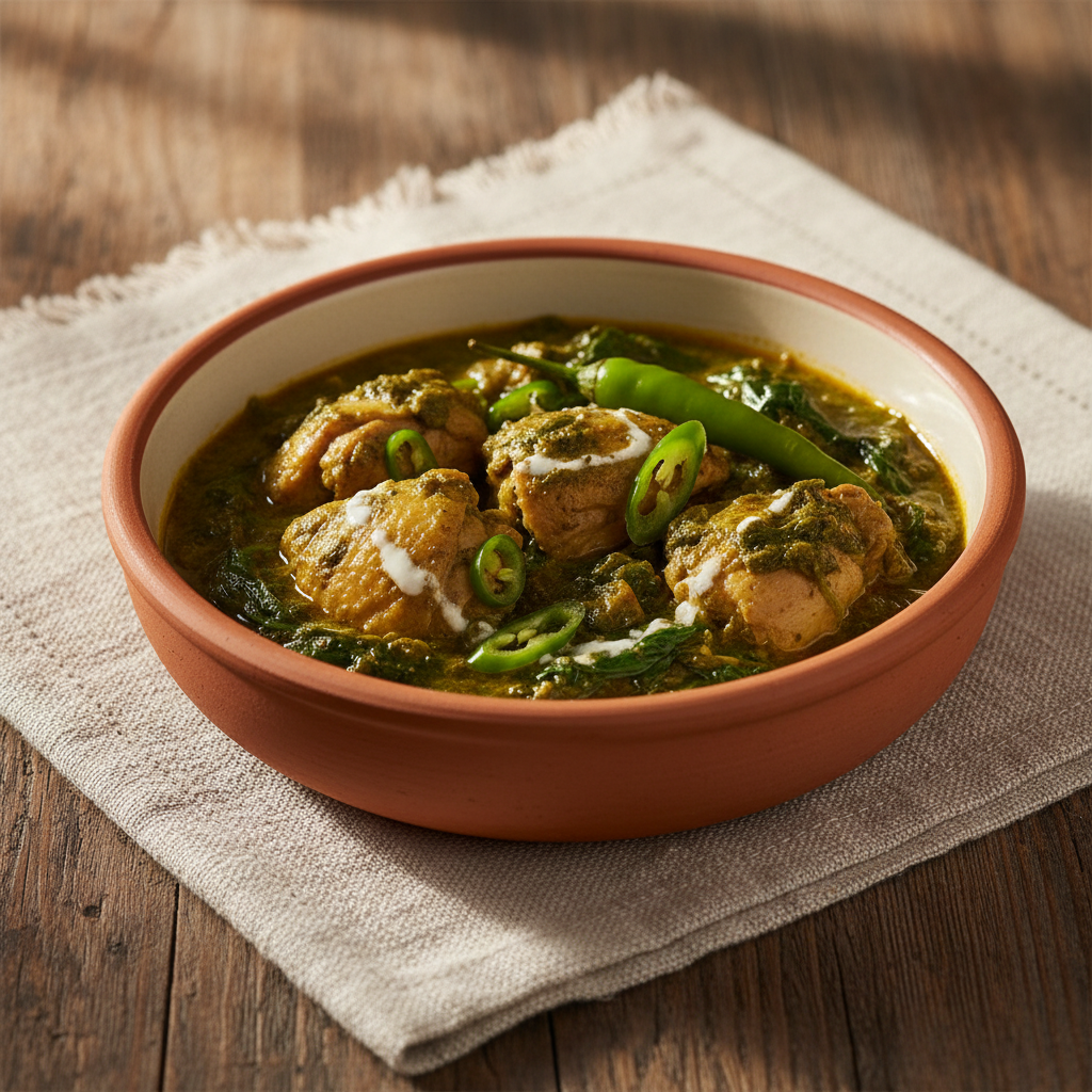 Ảnh món Gà nấu cải bó xôi Saag