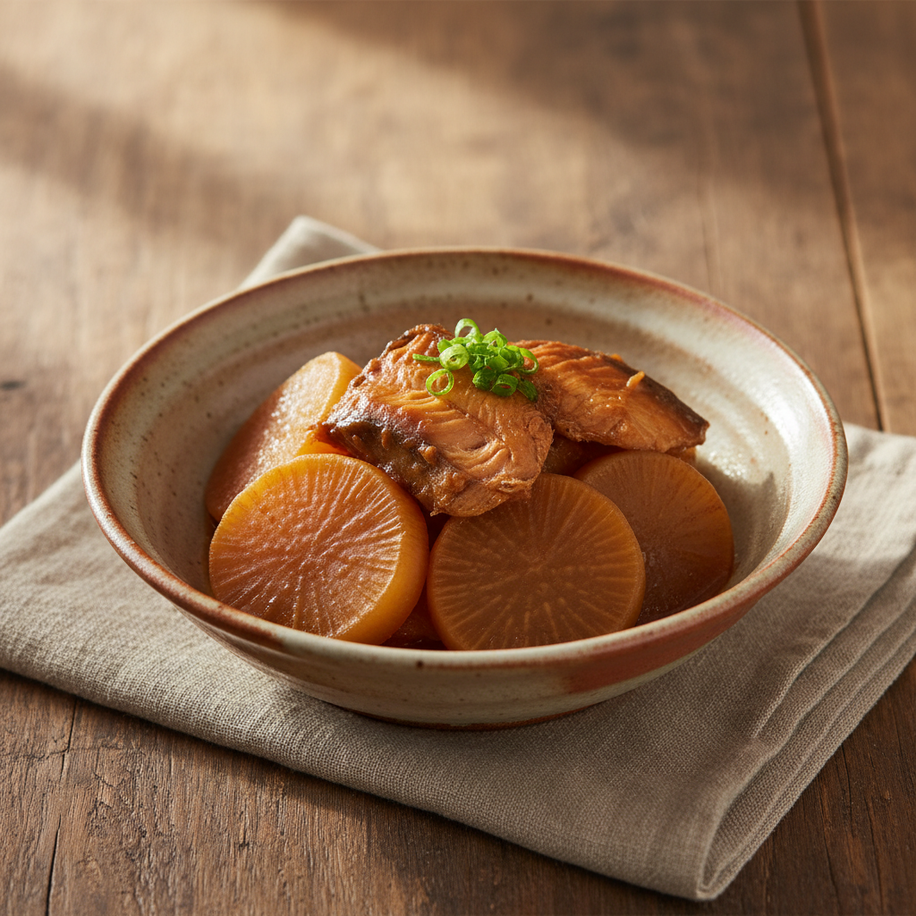 Ảnh món Cá cam om củ cải Buri daikon