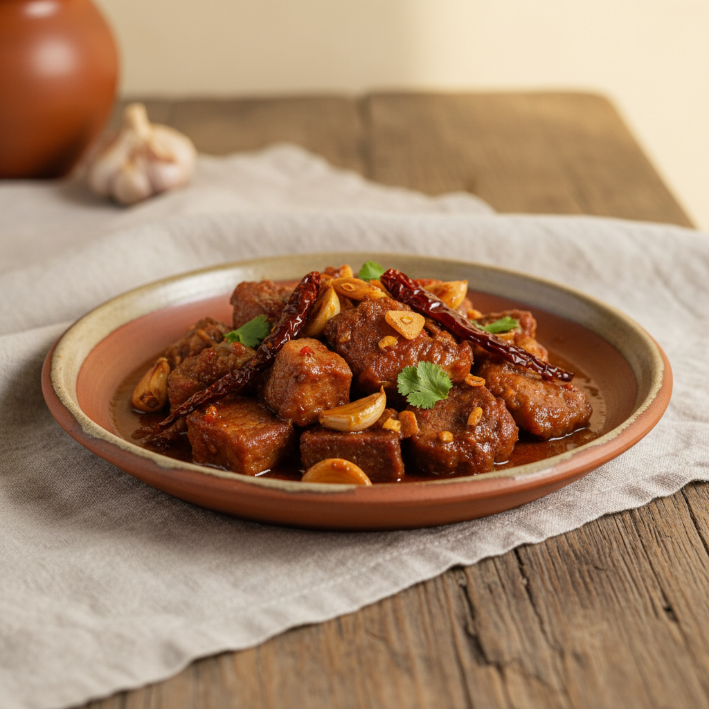 Ảnh món Heo om xốt ớt khô adobo