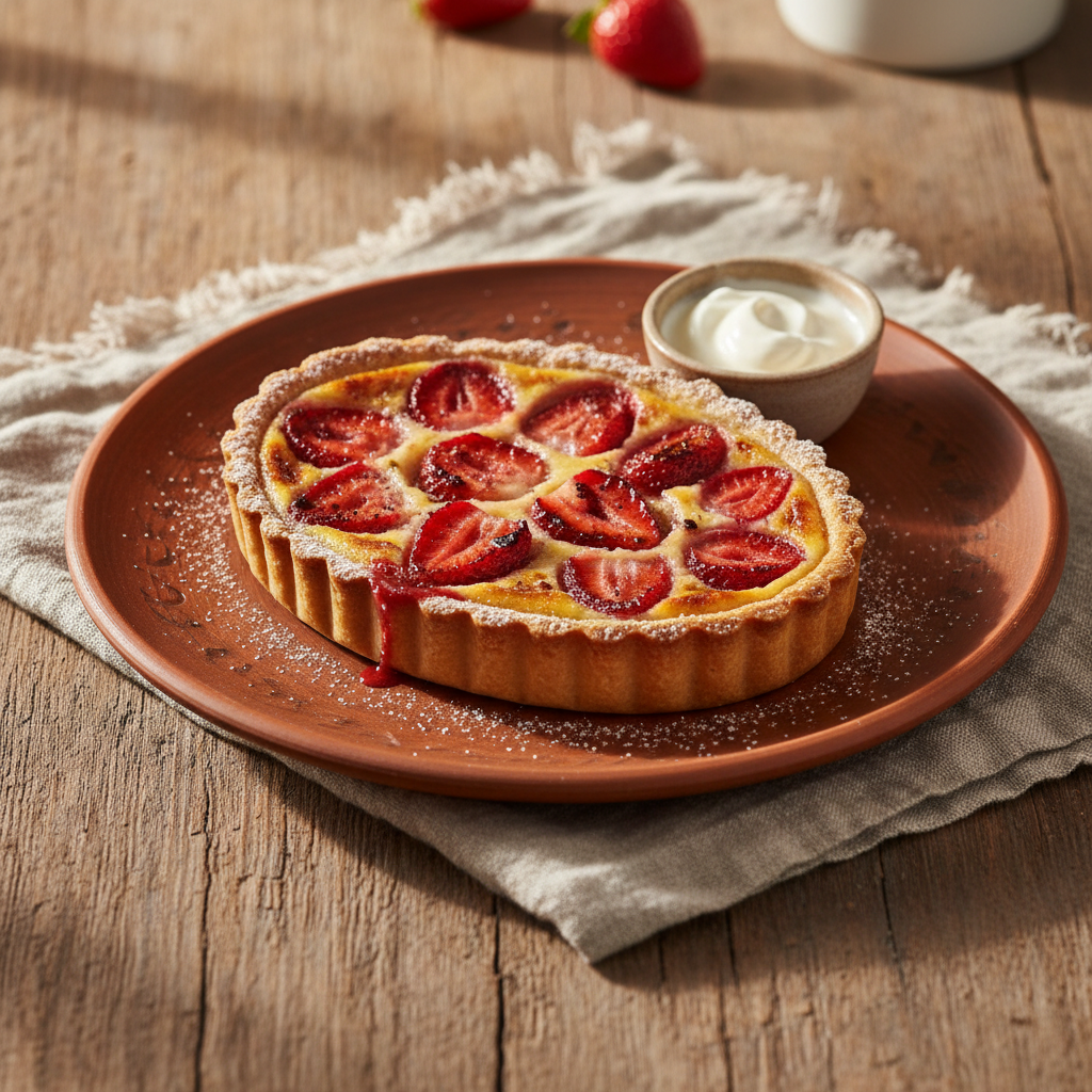 Ảnh món Bánh tart dâu tây kem trứng