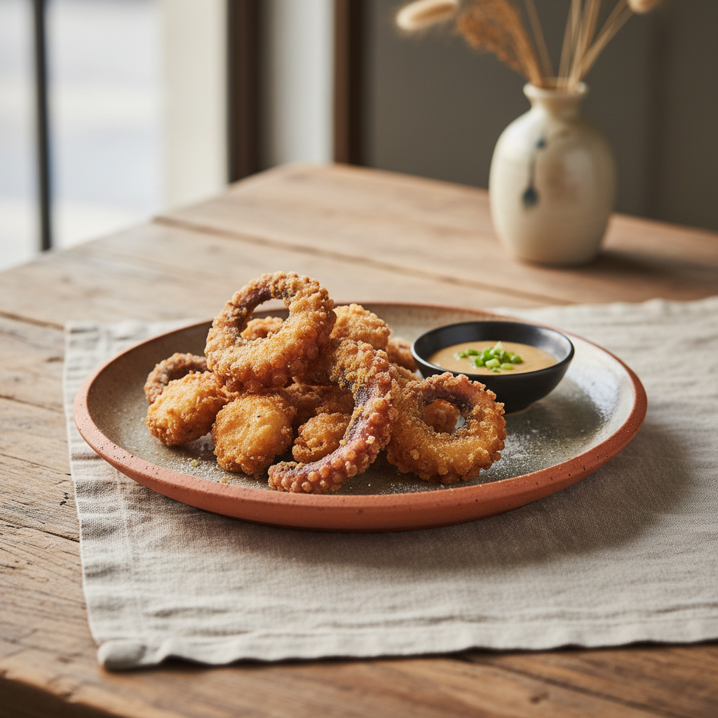 Ảnh món Bạch tuộc chiên bột năng Karaage