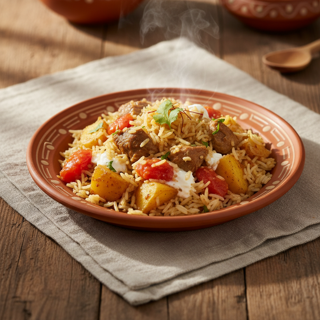Ảnh món Cơm biryani sữa chua khoai Sindhi