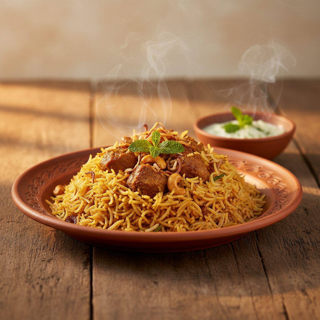 Ảnh món Cơm biryani cừu ủ nồi kín