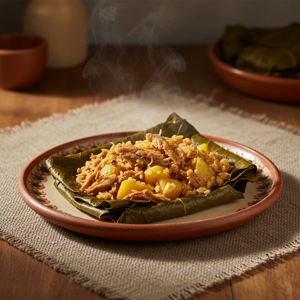 Ảnh món Thỏ gói lá maguey hấp Mixiote