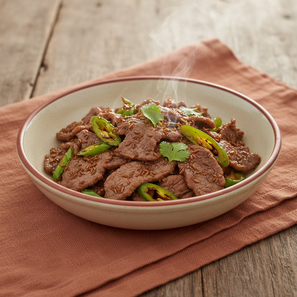 Ảnh món Bò xào hạt cumin Tây Bắc