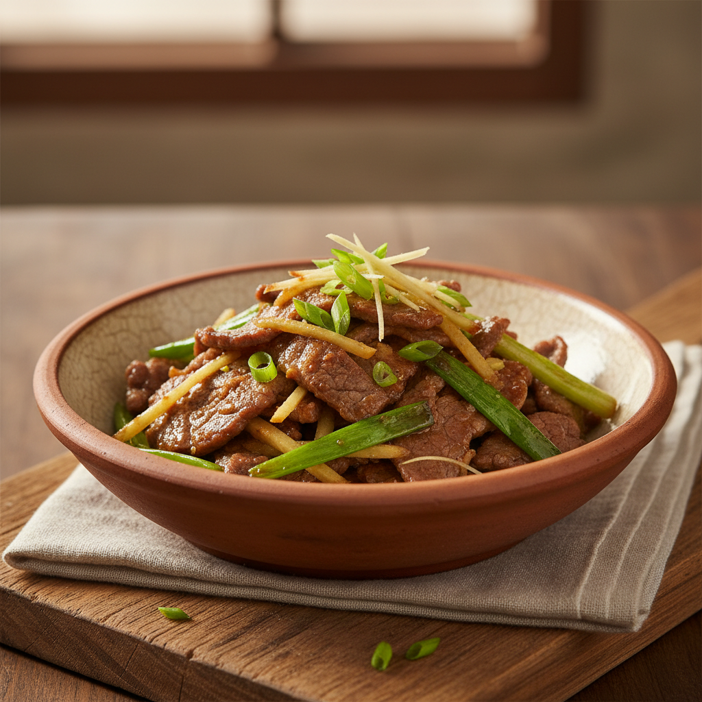 Ảnh món Bò xào gừng hành lá
