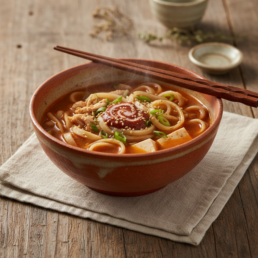 Ảnh món Mì dẹt nấu tương miso đỏ