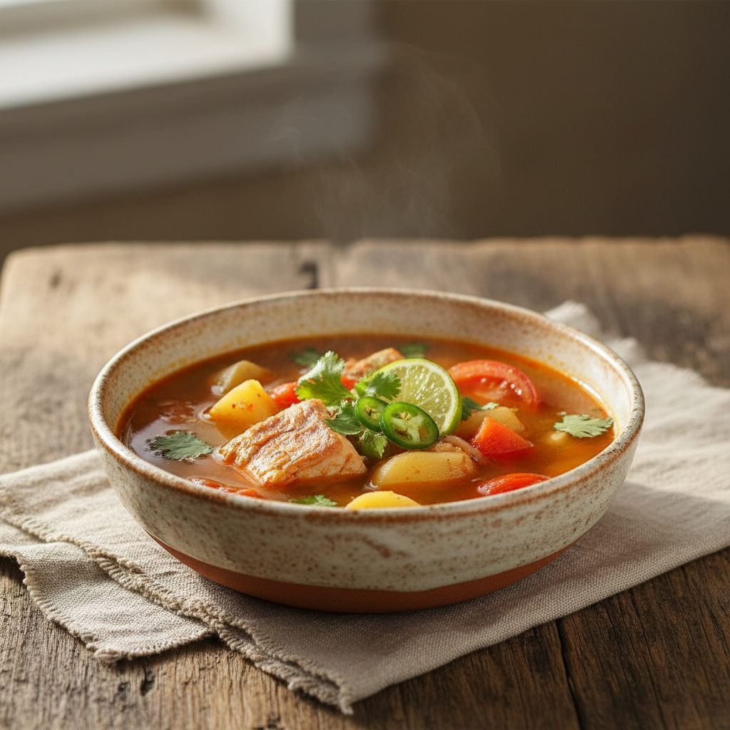 Ảnh món Canh cá cà chua rau củ Mexico