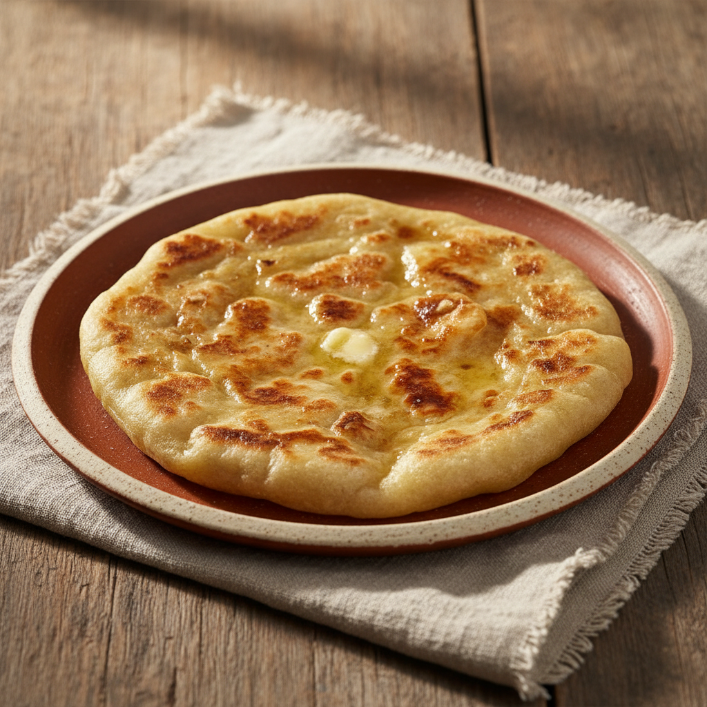 Ảnh món Bánh naan phết bơ nướng lò