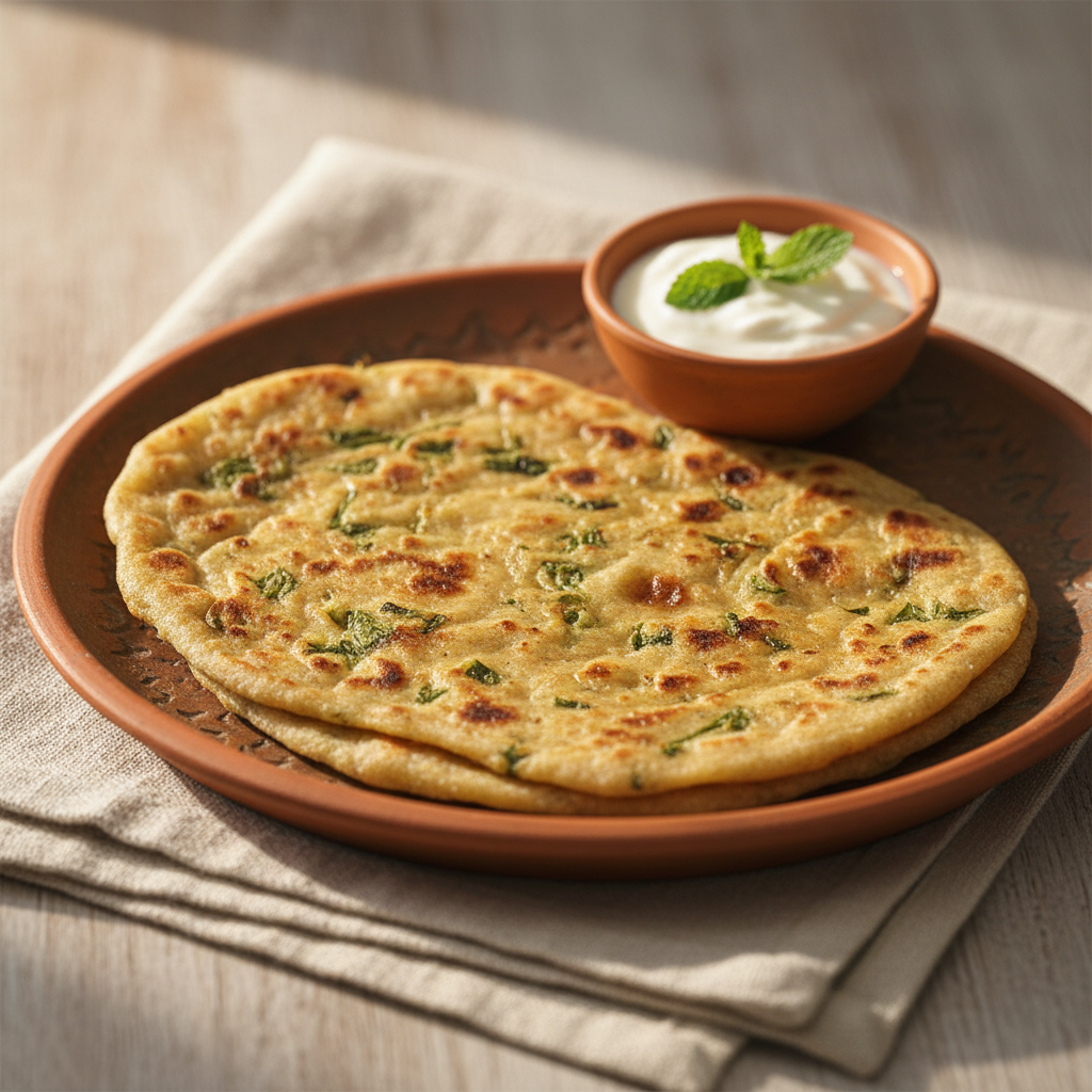 Ảnh món Bánh dẹt lá methi tươi