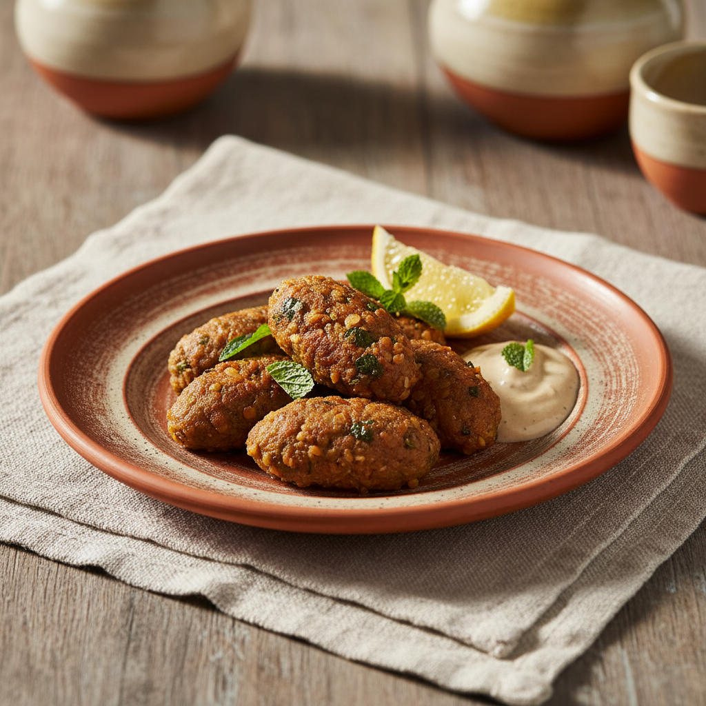 Ảnh món Viên đậu lăng bulgur nắn tay bạc hà
