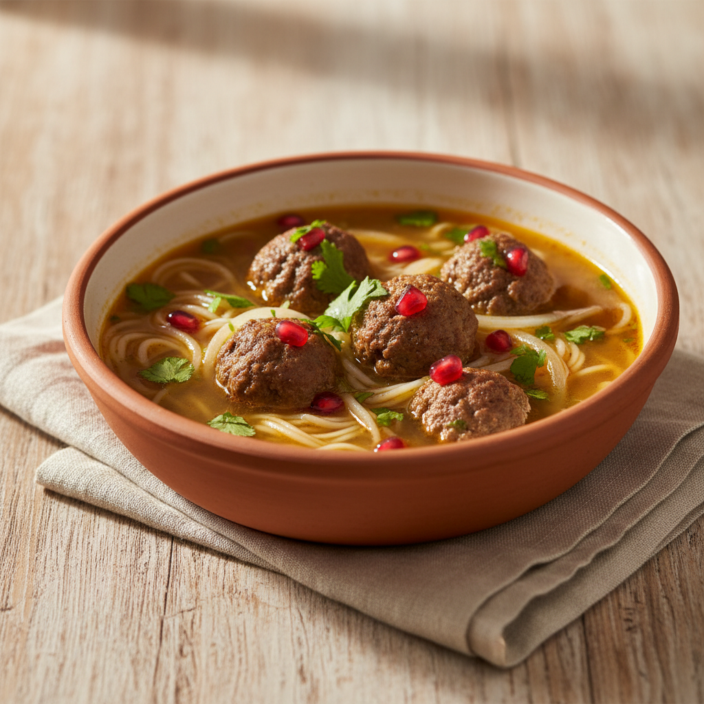 Ảnh món Canh nước lựu viên thịt rau thơm