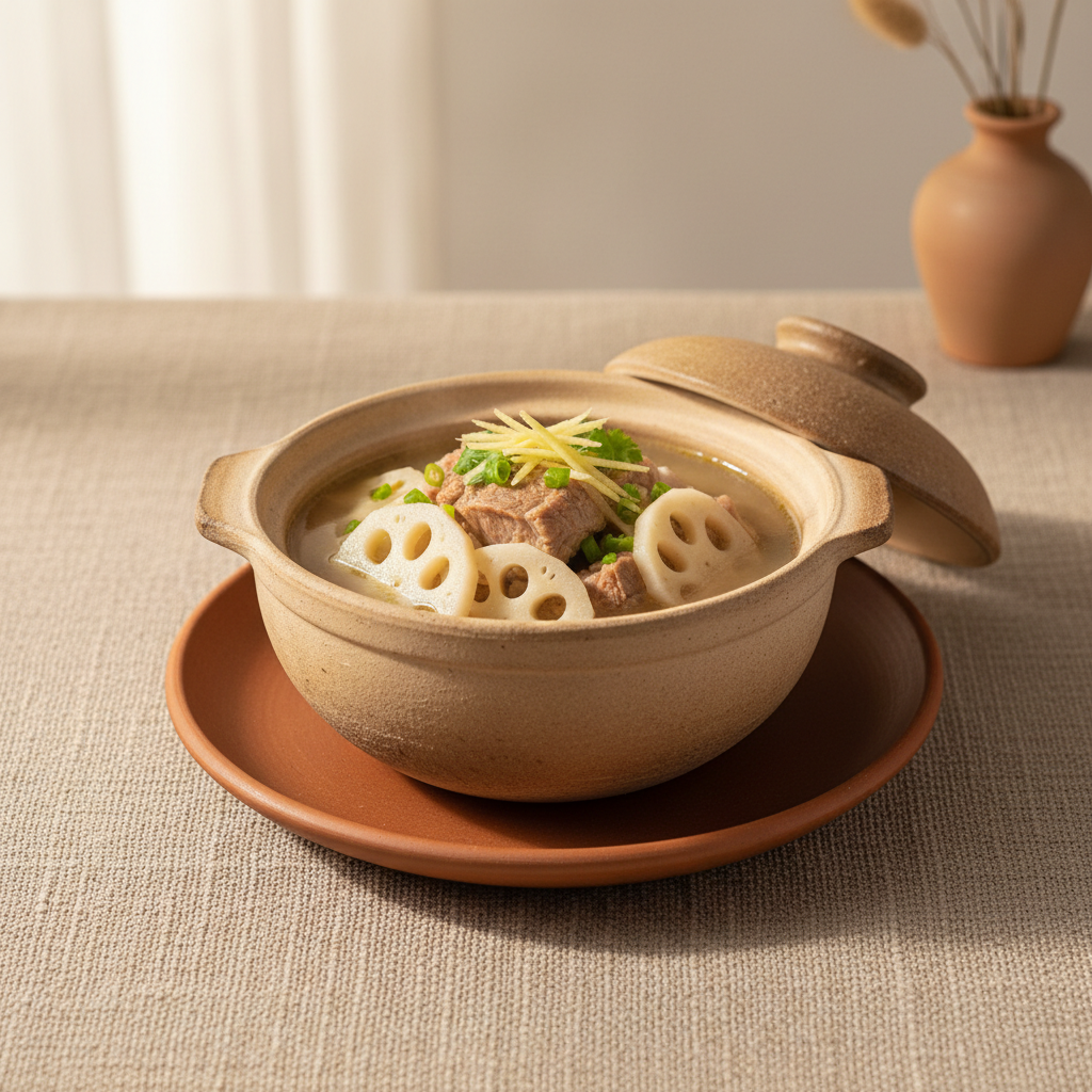 Ảnh món Canh củ sen sườn nồi đất Hồ Bắc
