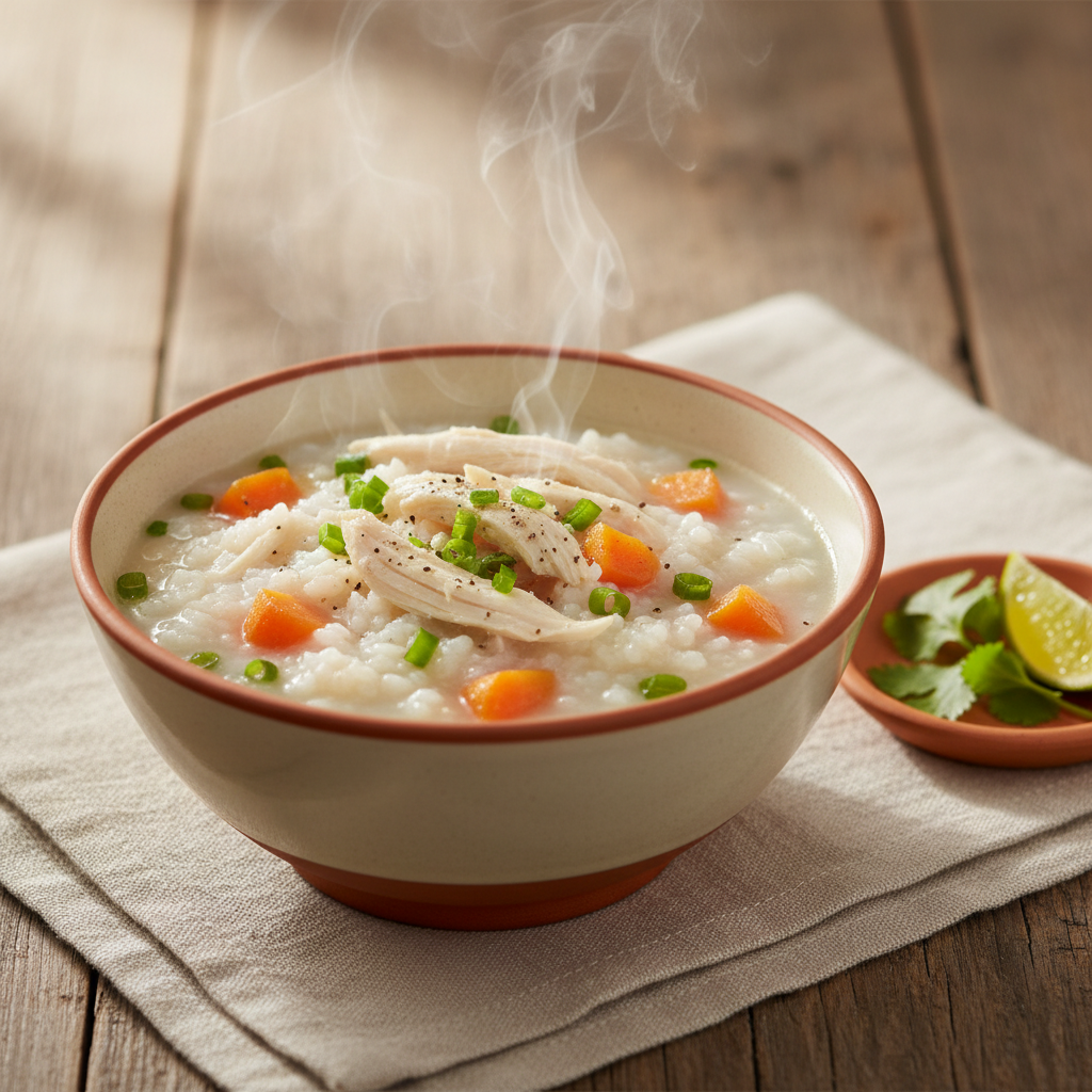 Ảnh món Cháo gà cà rốt