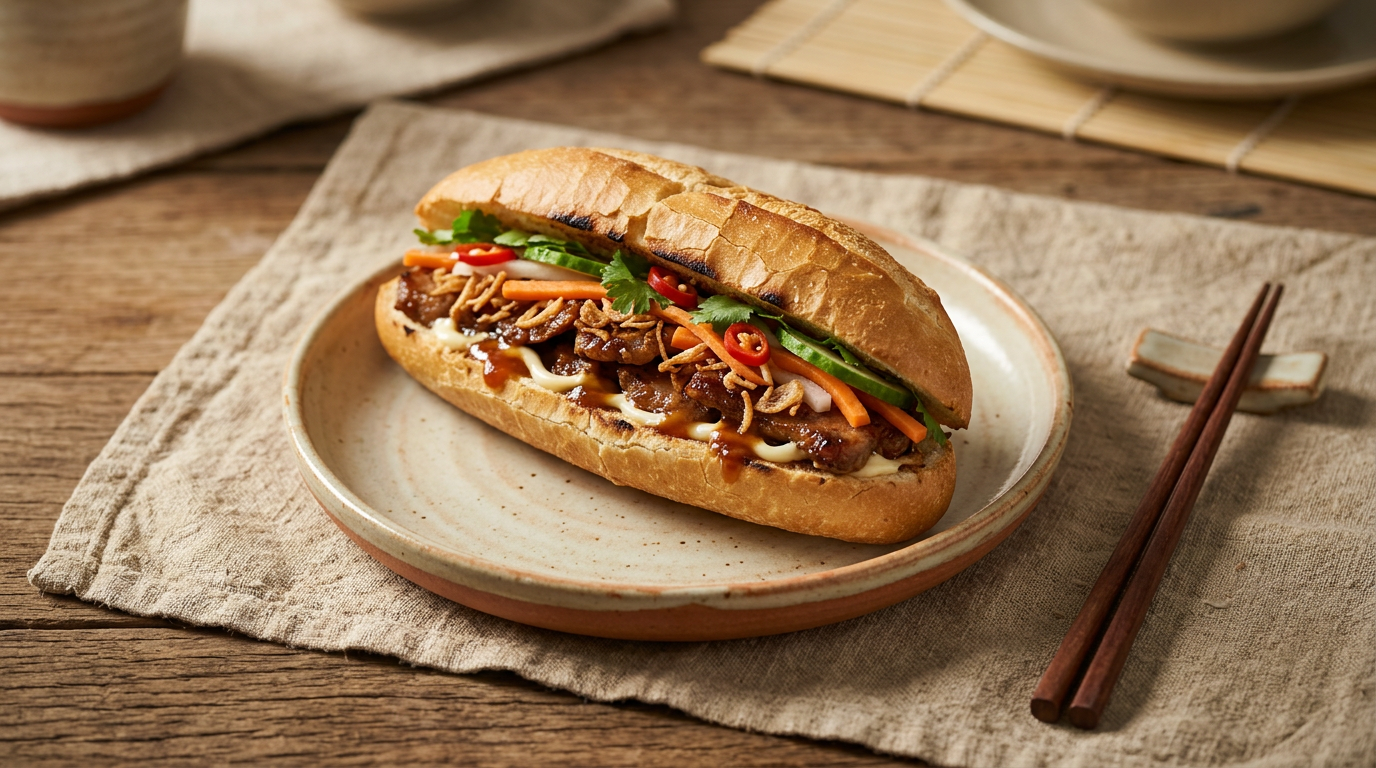 Ảnh món Bánh mì thịt nướng