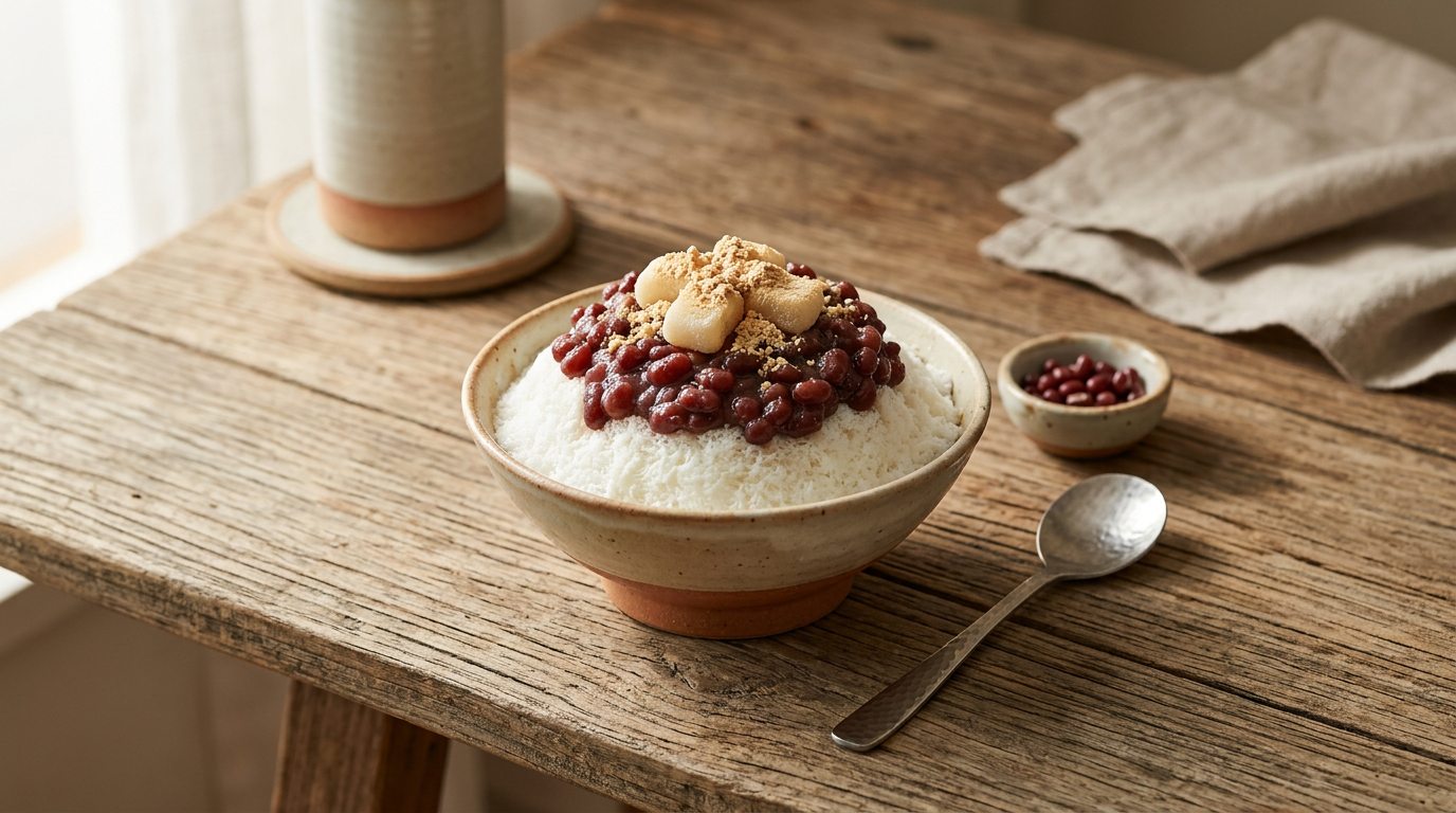 Ảnh món Đá bào đậu đỏ Patbingsu