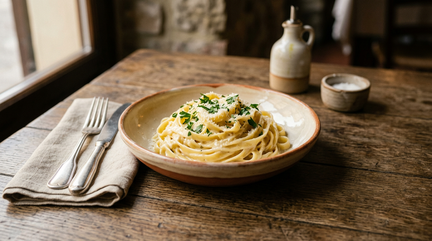 Ảnh món Mì fettuccine sốt bơ phô mai Alfredo