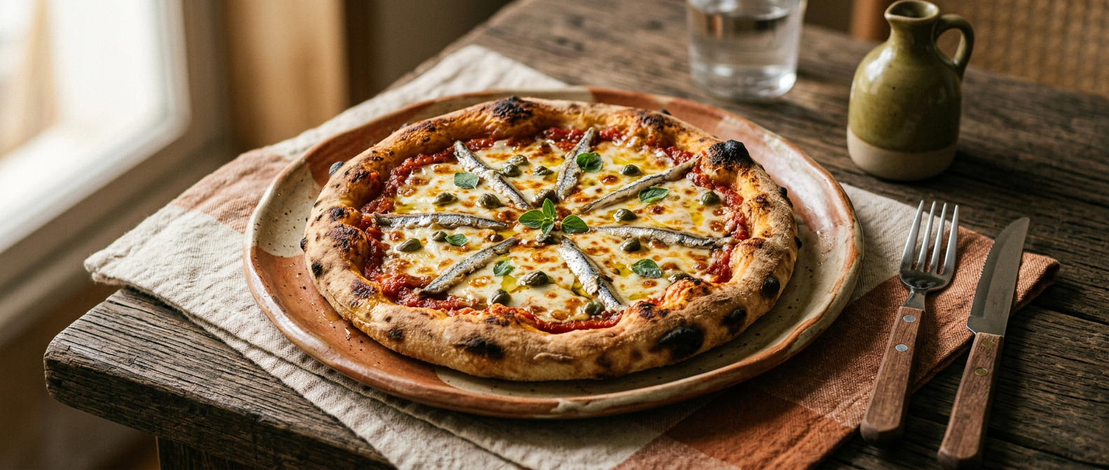 Ảnh món Pizza Napoli cá cơm