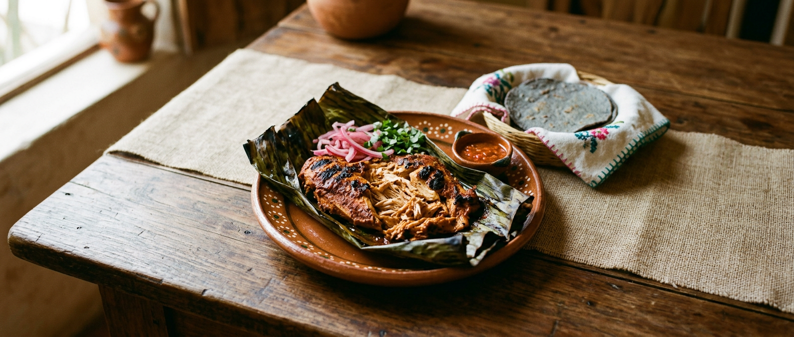 Ảnh món Gà nướng lá chuối achiote Pollo pibil
