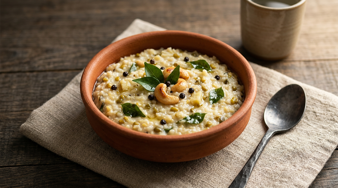 Ảnh món Cháo gạo đậu tiêu gừng Ven pongal