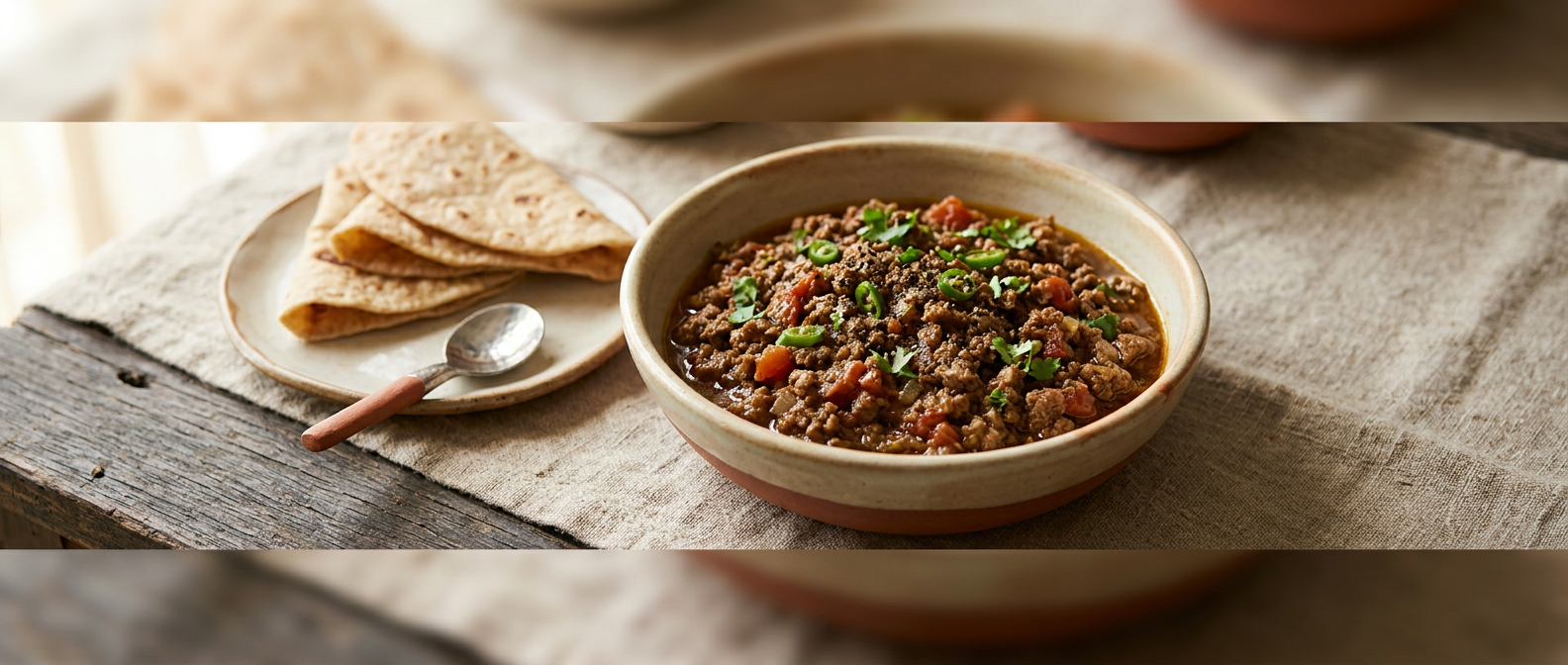 Ảnh món Cừu băm kho tiêu Mutton keema