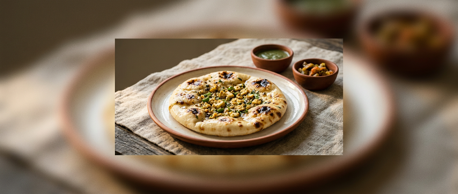 Ảnh món Kulcha nhân paneer nướng lò