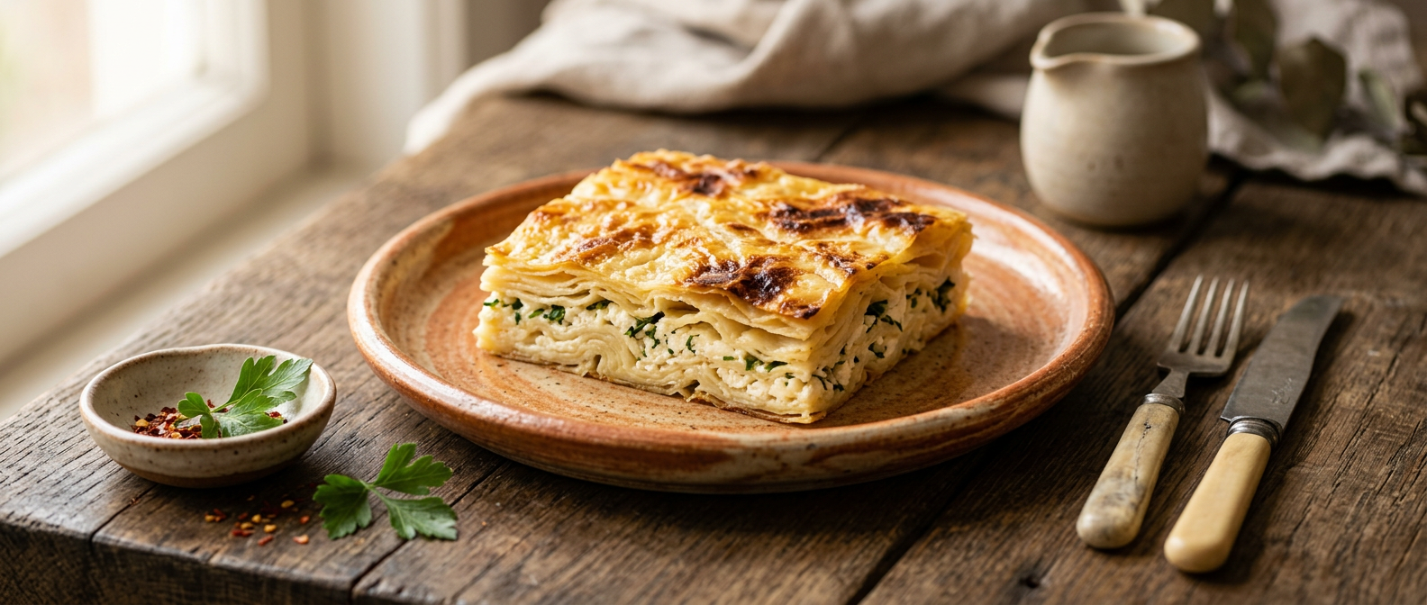 Ảnh món Börek lá bột luộc Su böreği