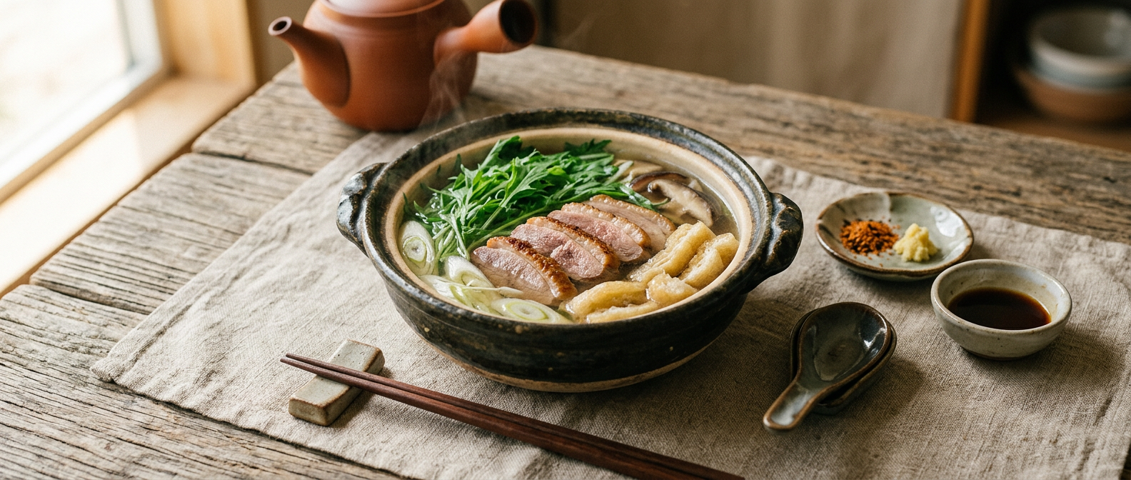 Ảnh món Lẩu vịt cải mizuna Harihari nabe