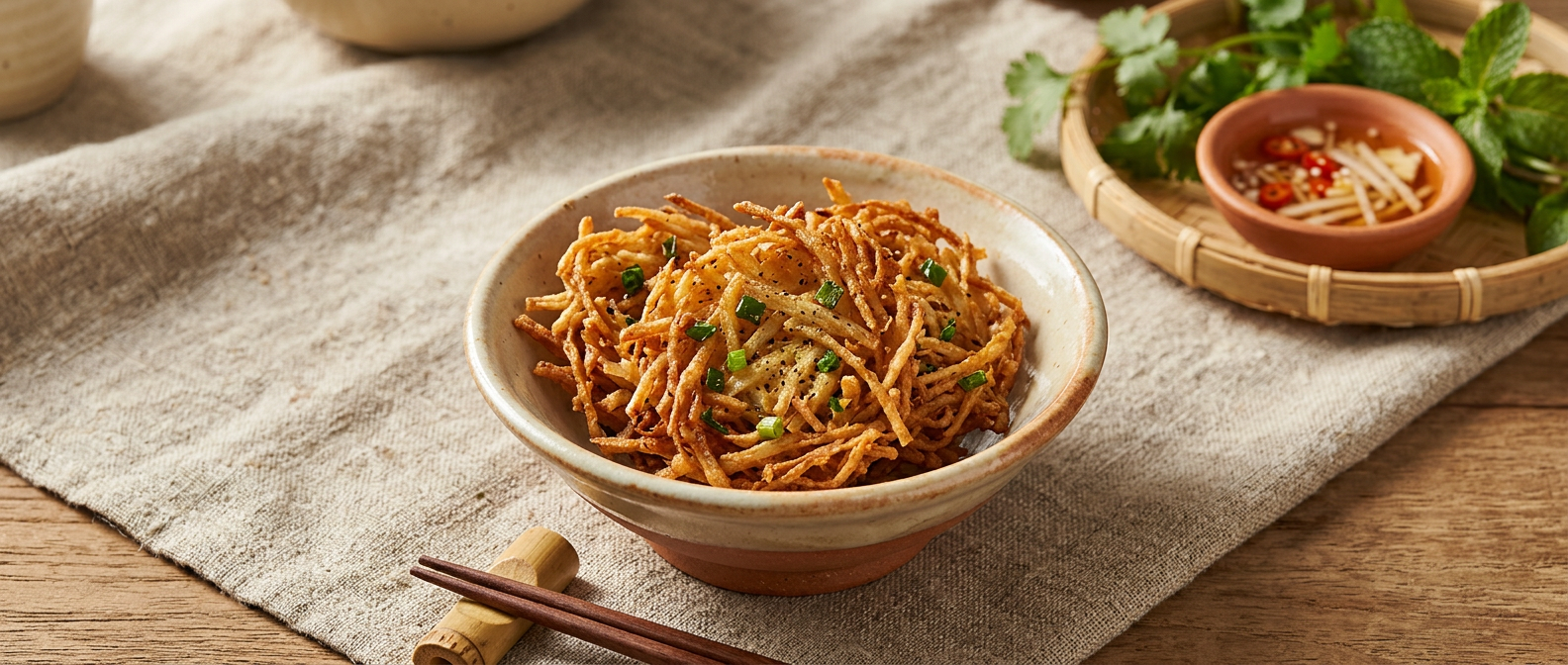 Ảnh món Bánh khoai môn sợi chiên
