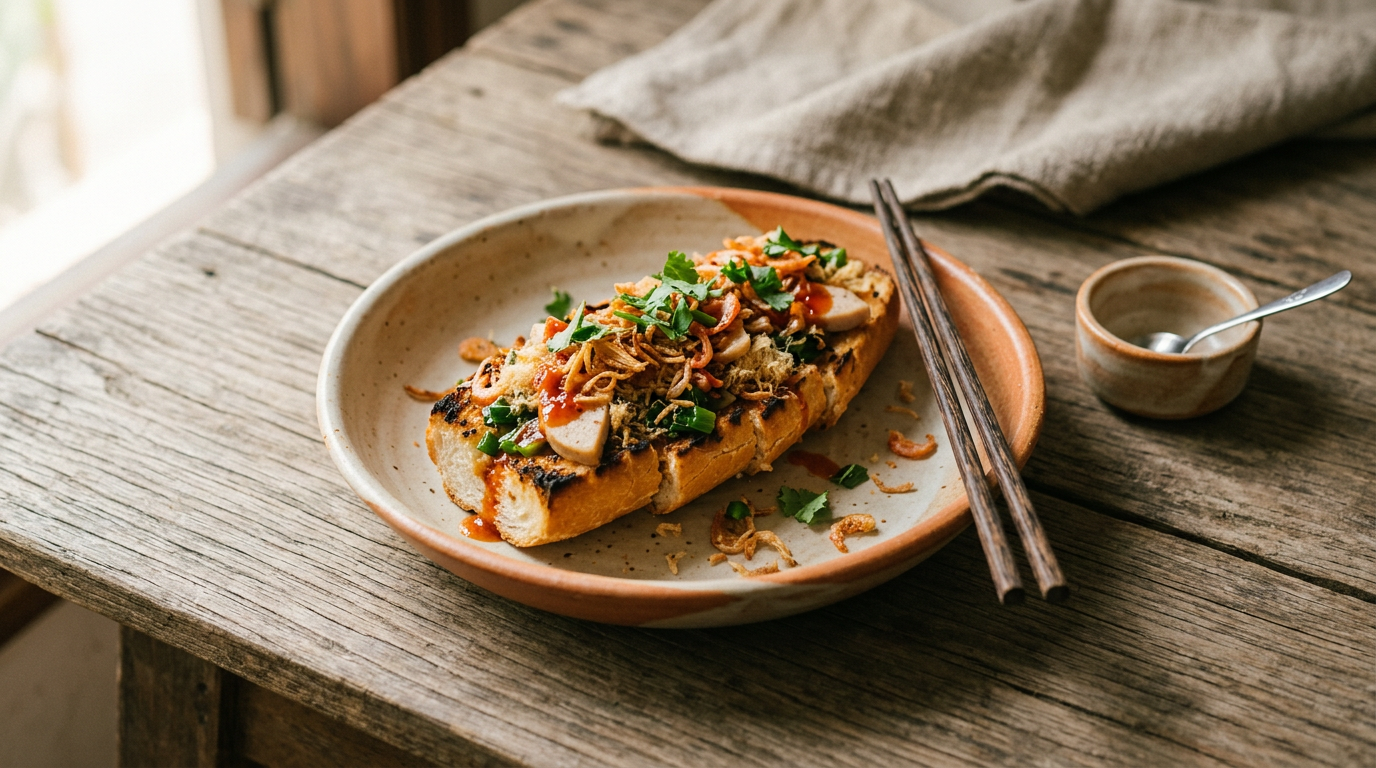 Ảnh món Bánh mì nướng muối ớt