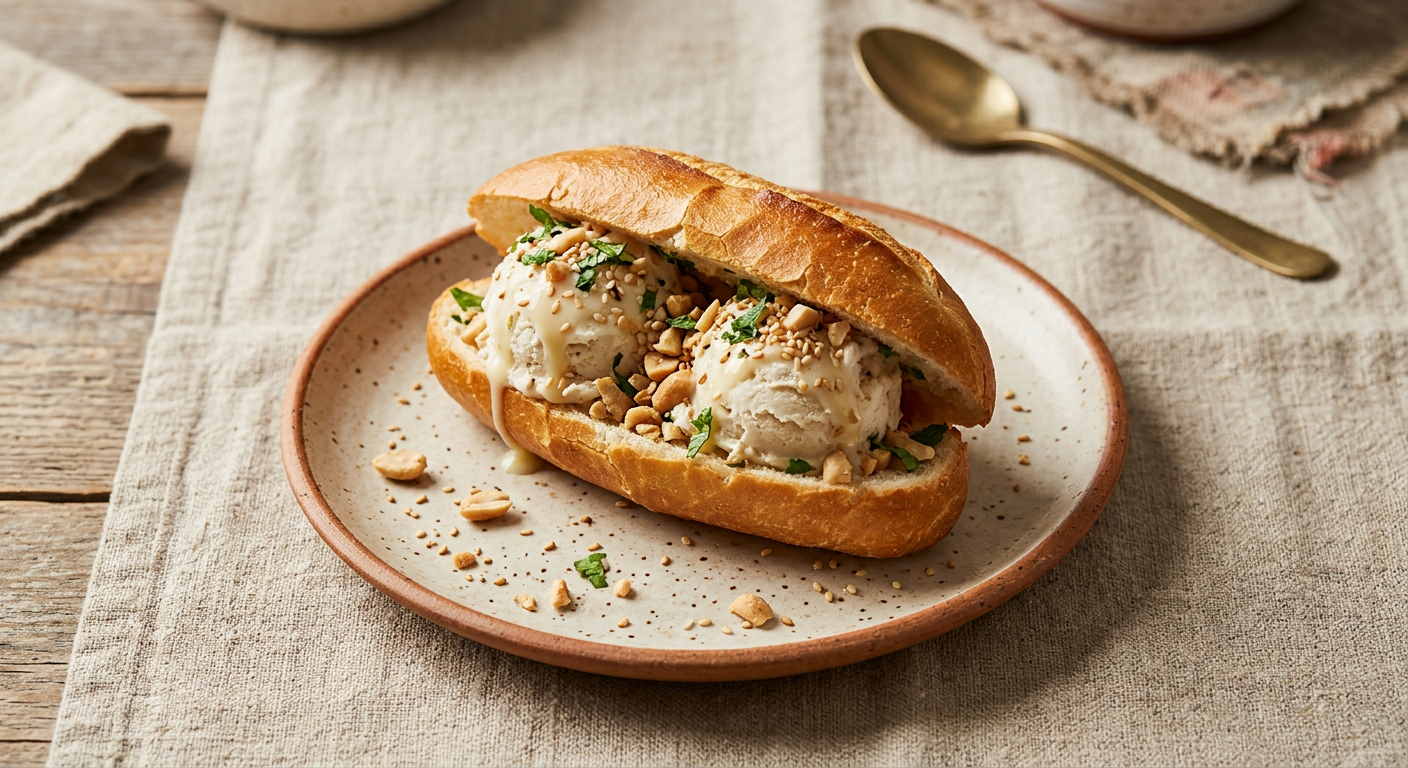 Ảnh món Bánh mì kẹp kem