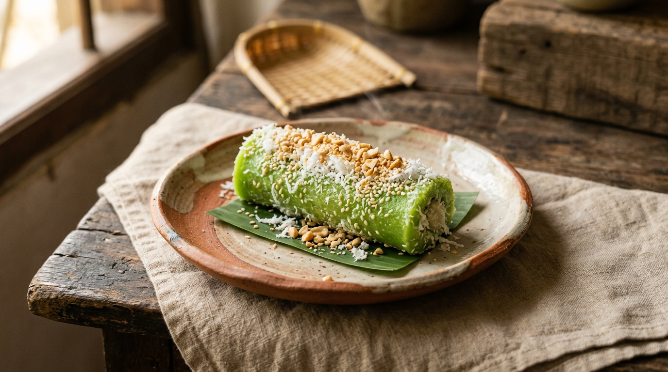 Ảnh món Bánh ống lá dứa Trà Vinh