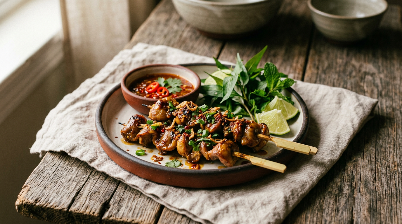 Ảnh món Mề gà nướng sa tế