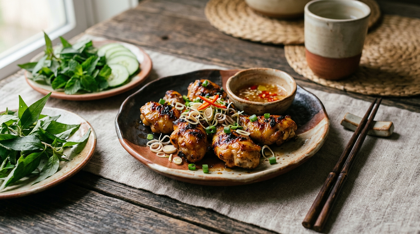 Ảnh món Phao câu gà nướng chao