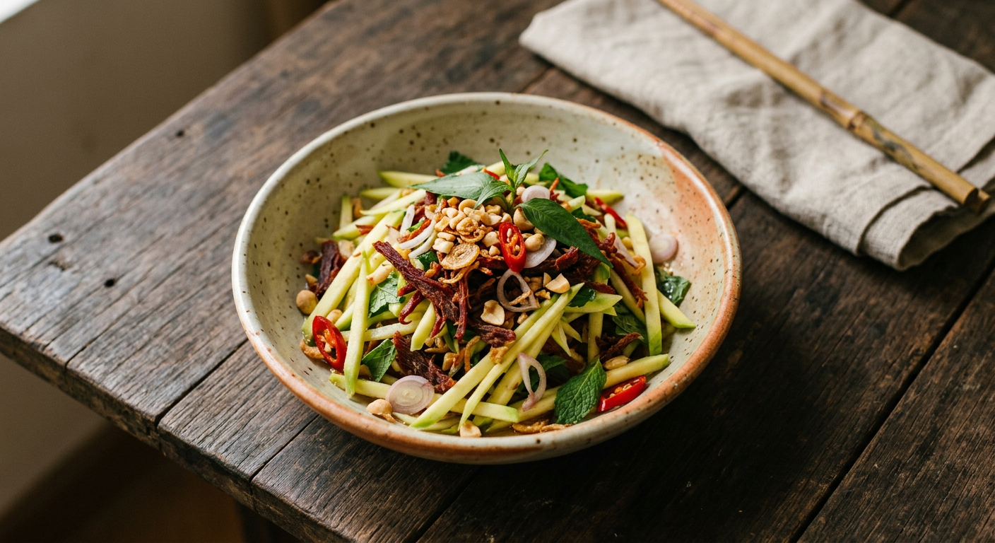 Ảnh món Khô bò trộn xoài xanh