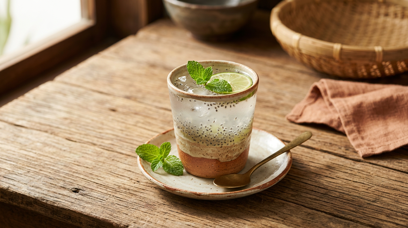 Ảnh món Nước dừa hạt chia chanh