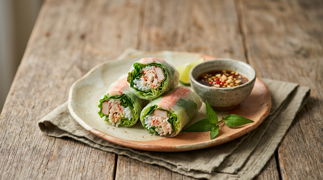Ảnh món Cuốn thanh cua rau răm