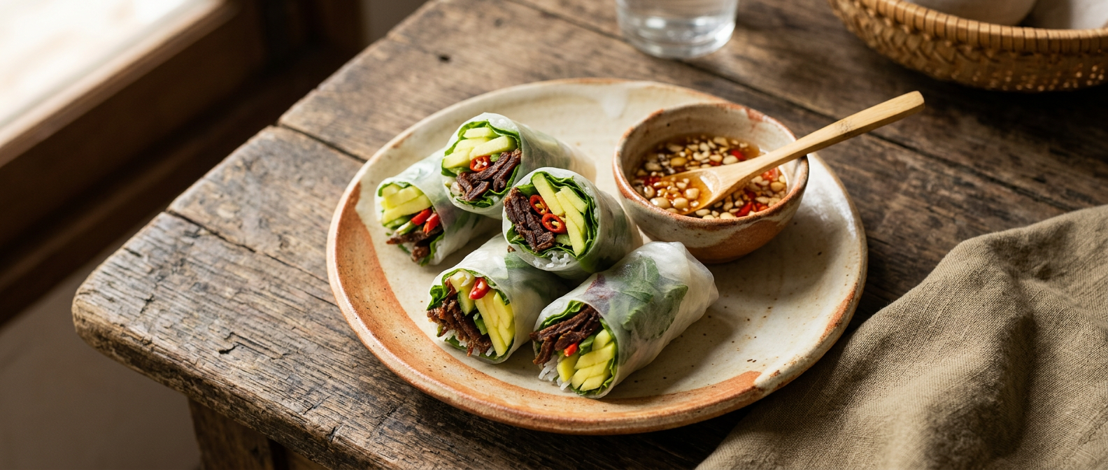 Ảnh món Cuốn xoài xanh khô bò