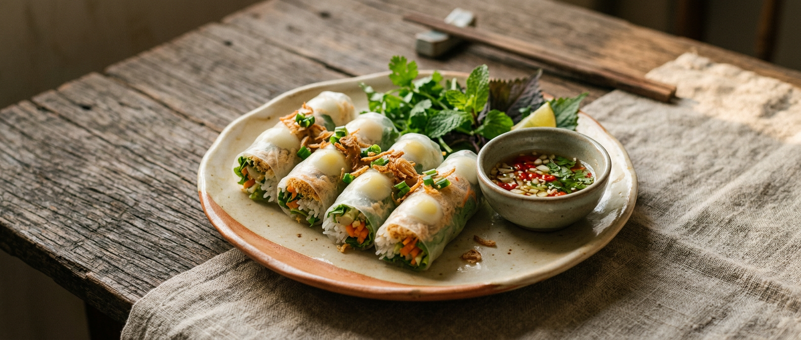 Ảnh món Cuốn chà bông trứng cút