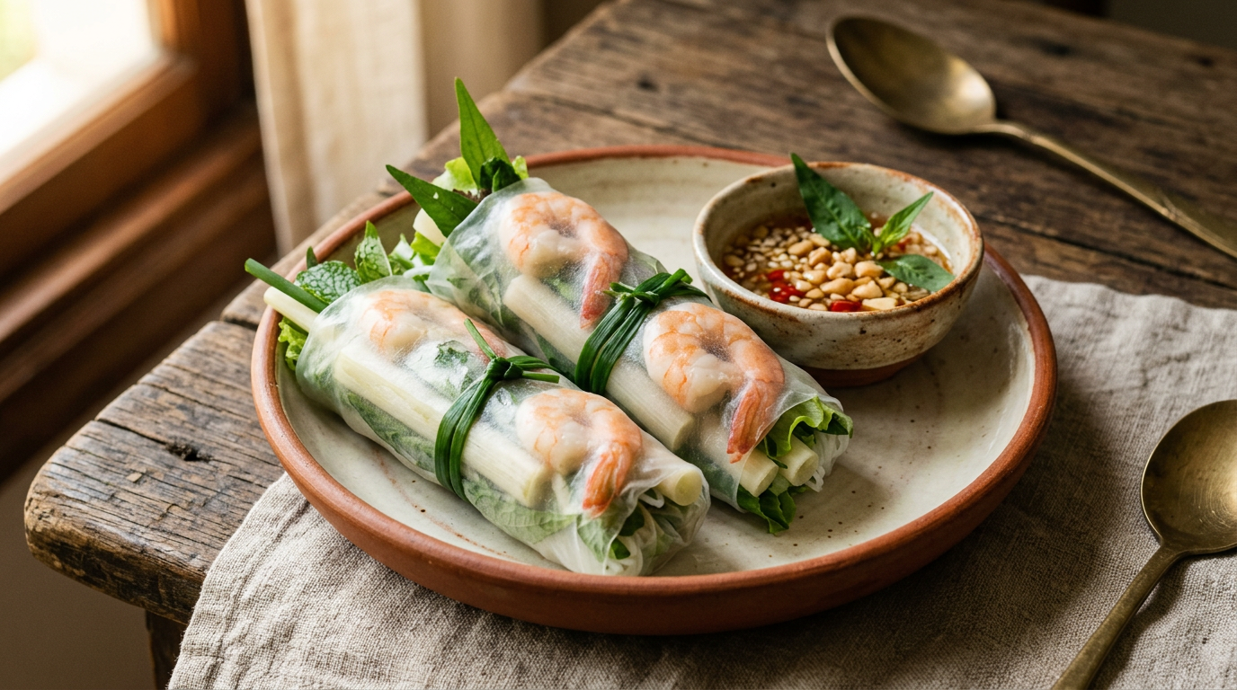 Ảnh món Cuốn ngó sen tôm rau răm