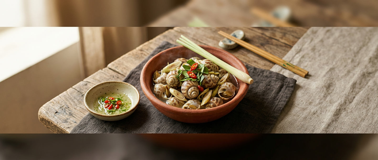 Ảnh món Ốc hương luộc sả muối ớt