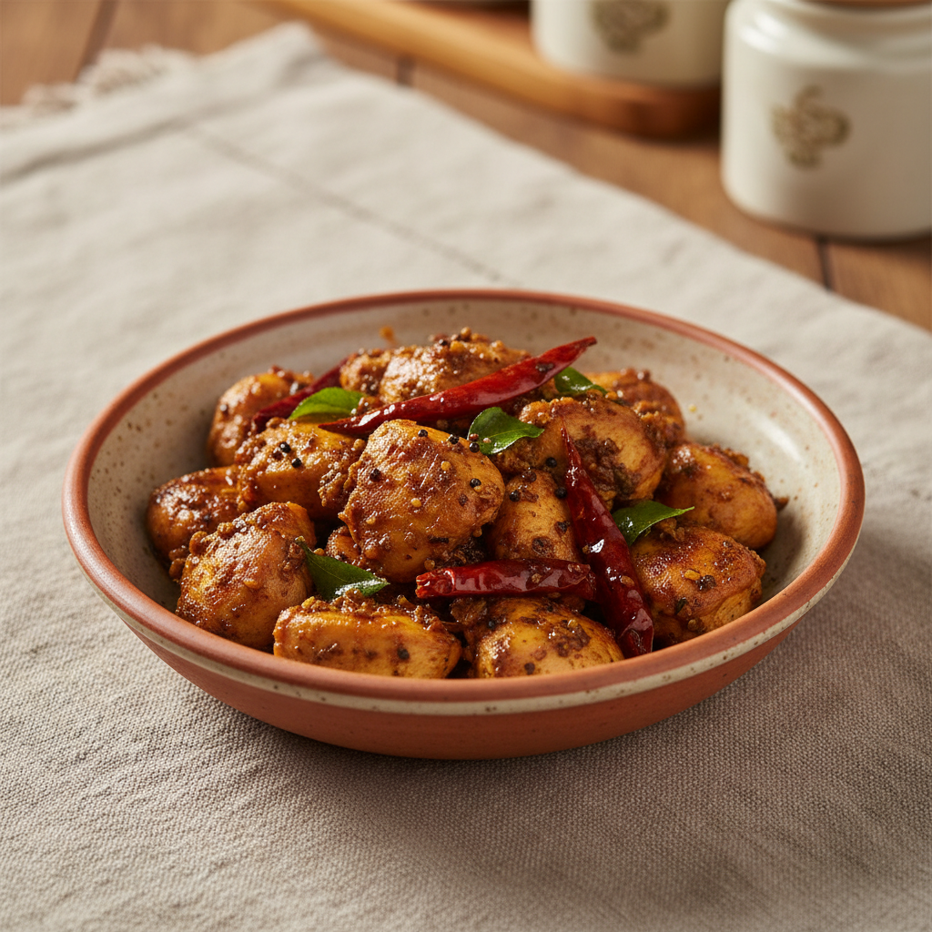 Ảnh món Gà tiêu Chettinad xào khô