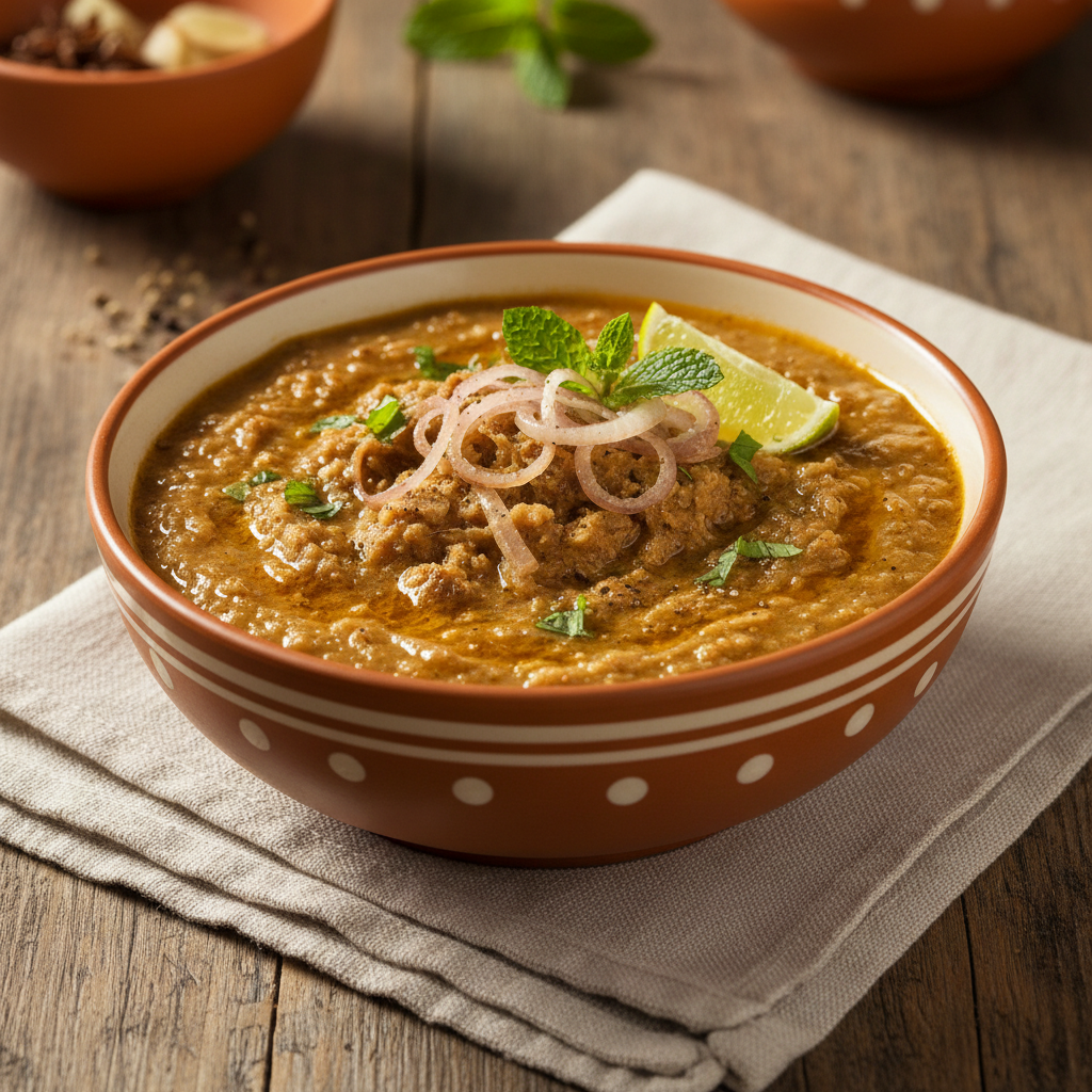 Ảnh món Haleem cừu giã chày kiểu Hyderabad